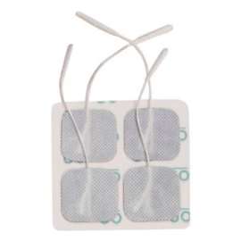 Square Adhesive Pre-Gelled Electrodes for TENS Unit, 1.75" x 1.75", Pack of 4
