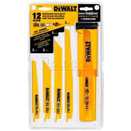 DeWALT DW4892 Reciprocating Saw Blade Set, 12-Piece, Bi-Metal, Yellow