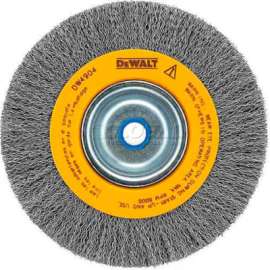 DeWALT HighPerformance Bench Grinder Brush, DW4906, 8" Diameter, 5/8" Arbor, 4000 RPM