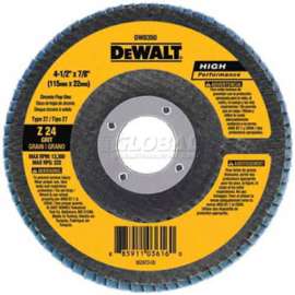 DeWalt DW8358 Flap Disc Type 27 4-1/2" x 5/8-11" 80 Grit Zirconia