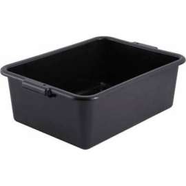 Winco PL-7K - Dish Box, Black, 21-1/2"D x 15-3/4"W x 7-1/4"H, NSF