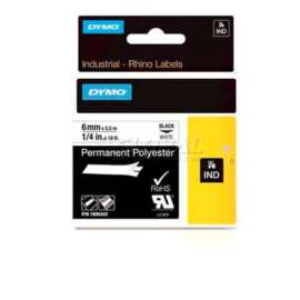 Rhino 3/8" White Permanent Poly Labels
