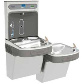 Elkay EZSTL8WSSK EZH2O Bi-Level Unfiltered Water Bottle Filling Station, 8 GPH, Stainless Steel