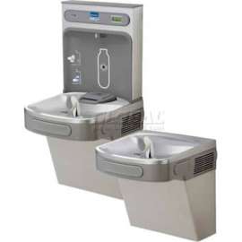 Elkay EZSTL8WSVRLK EZH20 Bi-Level Water Bottle Filling Station, 8 GPH, Light Gray, VR Bubbler
