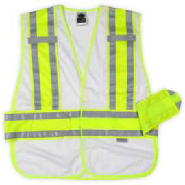 Ergodyne GloWear 8240HL Class 2 Two-Tone Expandable Vest, White, XL/2XL