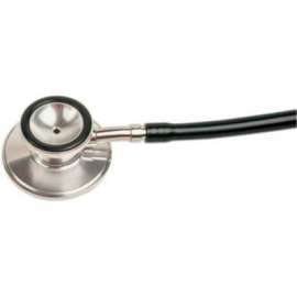 FEI Dual Head Stainless Steel Stethoscope, Adult Type, 28" Length, Black