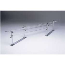 Steel Base Folding Parallel Bars, Height and Width Adjustable, 7' L