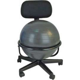 CanDo Metal Mobile Ball Chair without Arms, 18" Dia. Ball
