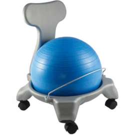 CanDo Plastic Mobile Ball Chair with Back, Child Size, 38 cm Ball
