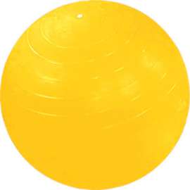 CanDo Inflatable Exercise Ball, Yellow, 45 cm (18")