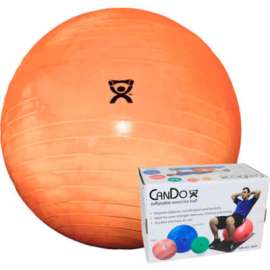 CanDo Deluxe ABS Inflatable Exercise Ball, Extra Thick, Orange, 55 cm (22")