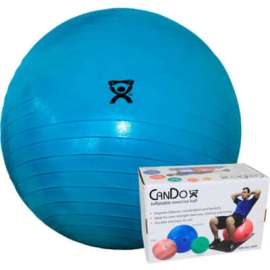CanDo Deluxe ABS Inflatable Exercise Ball, Extra Thick, Blue, 85 cm (34")