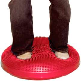 CanDo Inflatable Vestibular Seating/Standing Disc, 60 cm (24"), Red