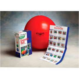 Thera-Band SCP Pro Series Inflatable Exercise Ball, 55 cm (22"), Red