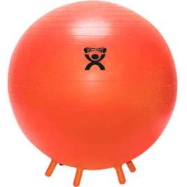 CanDo Inflatable Exercise Ball with Feet, Orange, 22" (55 cm)