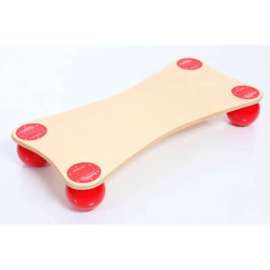 TOGU Balanza Ballstep Balance Board, Birch Wood with Red Balls