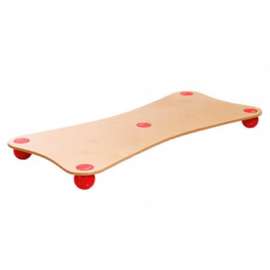 TOGU Balanza Ballstep XXL Balance Board, Birch Wood with Red Balls