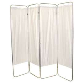 FEI Standard 4-Panel Privacy Screen, 6 mil Vinyl Panels, 62"W x 68"H, White