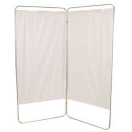 FEI King Size 2-Panel Privacy Screen, 6 mil Vinyl Panels, 59"W x 68"H, White