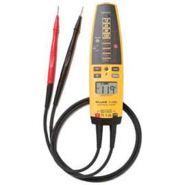 Fluke T+PRO Electrical Tester, Digital Display, AC/DC Voltage Detection by Light, Sound, & Vibration