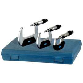 Fowler 52-229-213-0 0-3" 3 Piece Economy Mechanical Micrometer Set