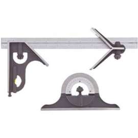 Fowler 52-370-012-0 Four Piece 12" Blade 4R Graduation Combination Square Set