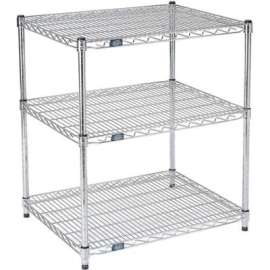 Nexel ESD, 2 Tier, Wire Shelving Starter Unit, 48"W x 12"D x 34"H
