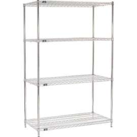 Nexel ESD, 4 Tier, Wire Shelving Starter Unit, 36"W x 14"D x 86"H