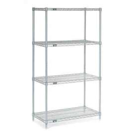 Nexel Shelving Wire Shelving Starter Unit, 48"W x 21"D x 63"H