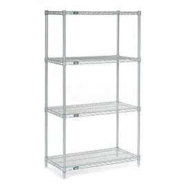 Nexel Shelving Wire Shelving Starter Unit, 42"W x 24"D x 86"H