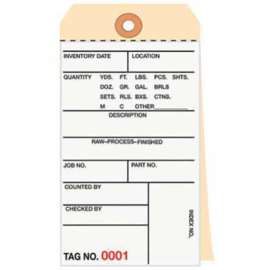 Global Industrial 3 Part Carbonless Inv. Tag 5000-5499, #8 6-1/4"L x 3-1/8"W, 500/Pk