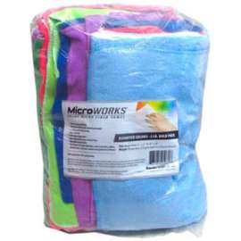 Microworks Microfiber Towels, Assorted 2lb. Bulk Bag - 2503-AC-BG