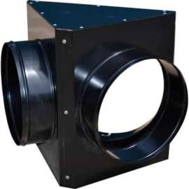 Heat Wagon 12" Dia. Dual Outlet Duct Adaptor For HVF310 Heater, Black