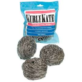 Kurly Kate Large Scrubber, Stainless Steel, 12 Scrubbers - 756
