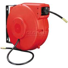 Legacy L8250 3/8"x50' 300 PSI Enclosed Chassis Spring Retractable Plastic Air Hose Reel
