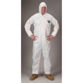 Lakeland Pyrolon Plus 2 Disposable FR Coverall 2XL, Hood, Elastic Wrists/Ankles, 25/Cas, 7428B