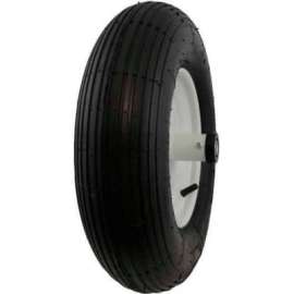 Marathon 20001 4.80/4.00-8 Pneumatic Wheelbarrow Ribbed Tread - 6" Centered Hub - 5/8" Bearing