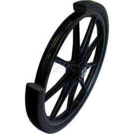 Marathon 92001 20x2 Flat Free Cart Tire Ribbed Tread - 2.4" Centered Hub - 3/4" Bearings