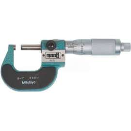 Mitutoyo 193-211 0-1" Mechanical Outside Micrometer W/Digital Counter & Ratchet Friction Thimble