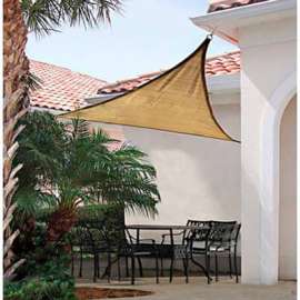 ShelterLogic ShadeLogic Sun Shade Sail Triangle 12 ft. x 12 ft. Sand