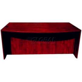 Boss Bow Front Desk Shell - 71" - Mahogany