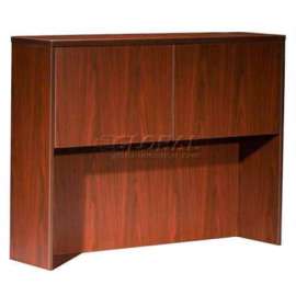 Boss Hutch With 2 Doors, 48"x 12" x36", Mahogany