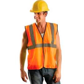 OccuNomix Value Mesh Standard Vest, Class 2, Hi-Vis Orange, L/ XL, ECO-GC-OL/XL