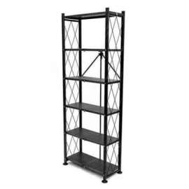Origami RB-OTM-BLACK 6 tier Bookshelf 24"L x 10-3/5"W x 65"H Black