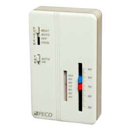 PECO Trane Compatible Zone Sensor SP155-011 Heat-Off-Cool Switch, On-Auto Fan Control, Dual Temp Adj