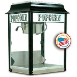 Paragon 1108820 Black/Chrome Antique Popcorn Machine 8 oz Black/Cream 120V 1420W