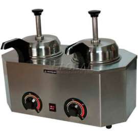 Paragon 2029C Pro-Deluxe Can Dual Warmer Unit Pump/Ladle, 19-3/4"W x 11-3/4"D x 9"H - Model C
