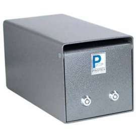 Protex Undercounter Depository Drop Box SDB-104 with Dual Lock 12"W x 6"D x 6"H, Gray