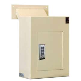 Protex Wall-Mount Drop Box w/Adjustable Through-Wall Chute WDC-160E Electronic Lock 12"Wx6"Dx16"H