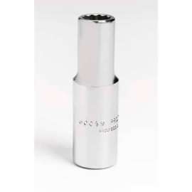 Proto J5023M 3/8" Drive Deep Socket 23mm - 12 Point, 2-3/4" Long
